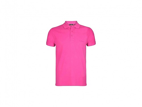 Pierre Cardin T-Shirt Men's T-Shirt with Short Sleeve and Buttons in Fuchsia