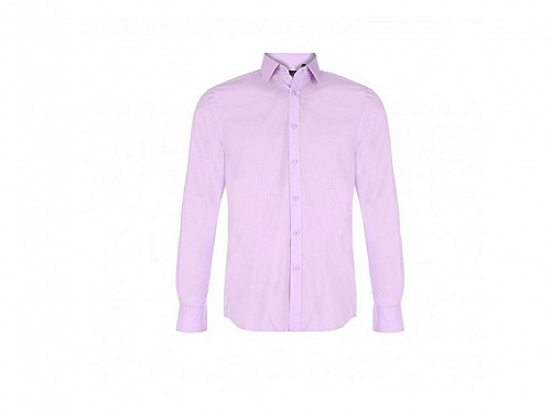 Pierre Cardin Men's Long Sleeve Shirt with Colored Lilac Embroidery Logo, Long Sleeve Shirt