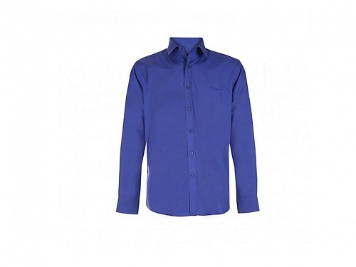 Pierre Cardin Men's Shirt Long Sleeve Shirt with Royal Embroidery Logo, Long Sleeve Shirt