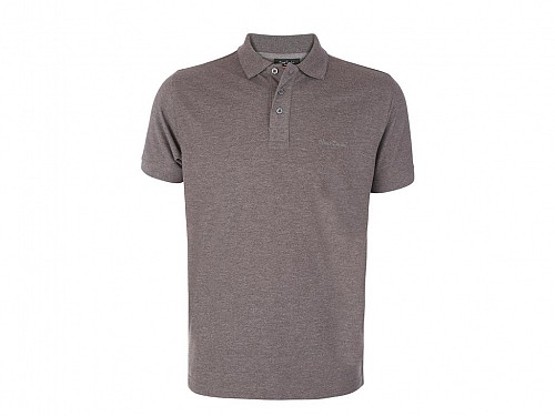 Pierre Cardin Ανδρικό μπλουζάκι polo πικέ T-Shirt με κοντό μανίκι και κουμπιά σε Γκρι Ανθρακί χρώμα