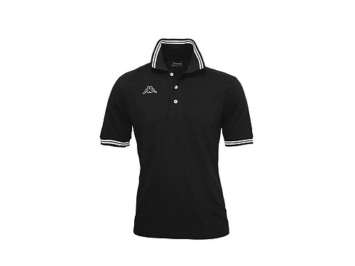Kappa Ανδρική Μπλούζα Polo σε Μαύρο χρώμα με γιακά, Maltax 5 Mss