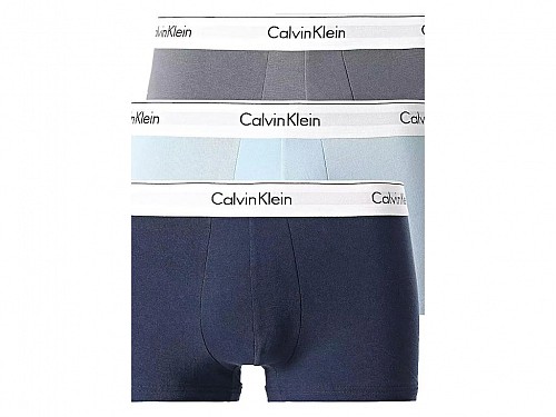 Calvin Klein Σετ ανδρικά μποξεράκια 3 τεμαχίων, γκρι, σιέλ, μπλε, 18x13x4 cm, Boxers 3-pack set